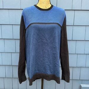 Alfani hundred percent cotton XL blue pullover knit sweater